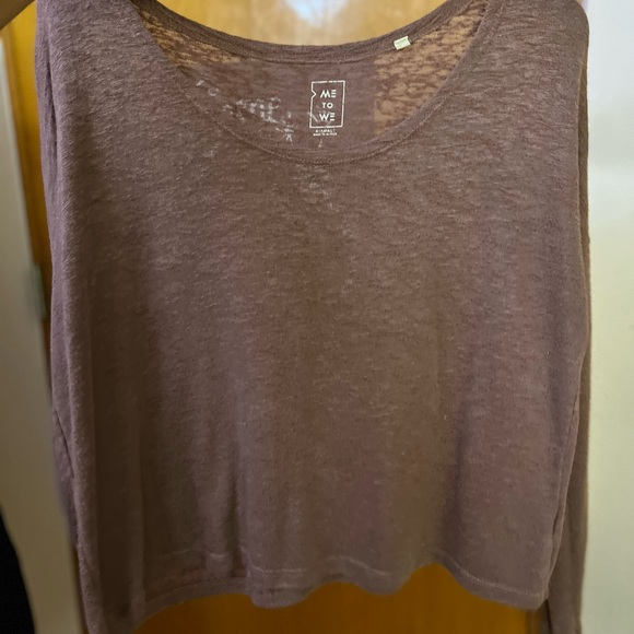 Long sleeve dusty burgundy t shirt - Picture 1 of 3